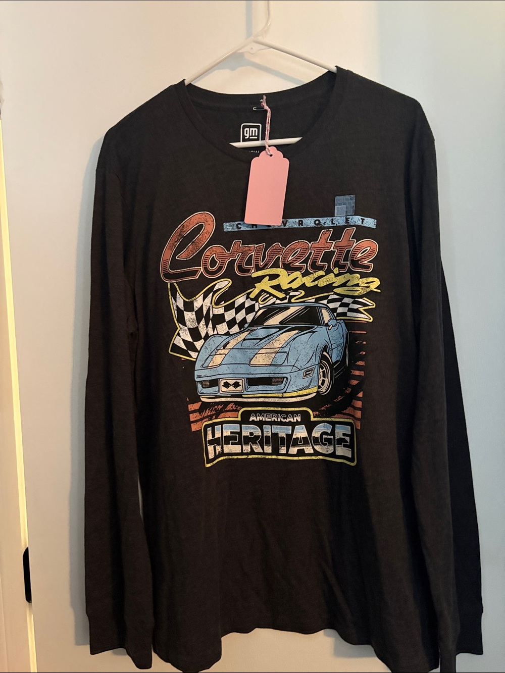 GM Corvette Heritage Long-Sleeve Graphic Tee - Black/Blue